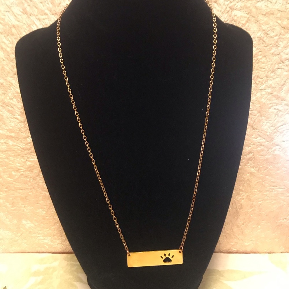 Paw print necklace